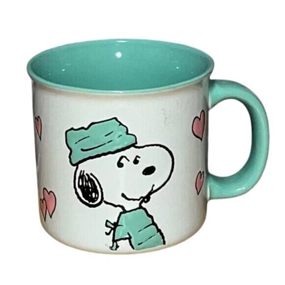 Peanuts Snoopy Doctor Nurse Scrubs Thank You Coffee Tea Cup Mug Healthcare 20 oz - Picture 2 of 5
